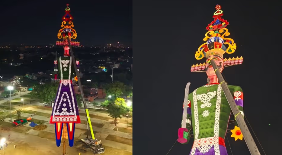 लख लख बधाइयां .. कोटा में बना दुनिया का सबसे ऊंचा रावण का पुतला 221 फीट का रावण, रिमोट कंट्रोल से हुआ दहन, बना वर्ल्ड रिकॉर्ड